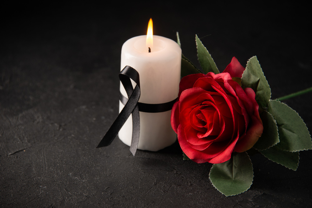 Fleur de mariage et deuil